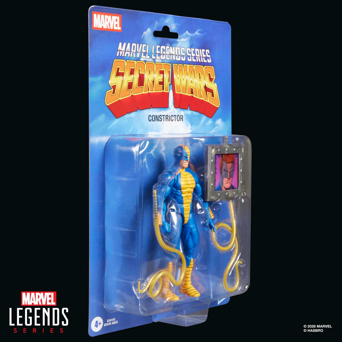 Marvel Legends Constrictor package art enhances collectible appeal.