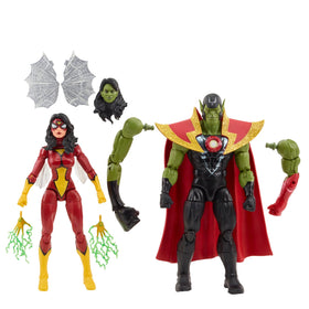 Marvel Legends Skrull Queen infiltration pose highlighting articulation for display.