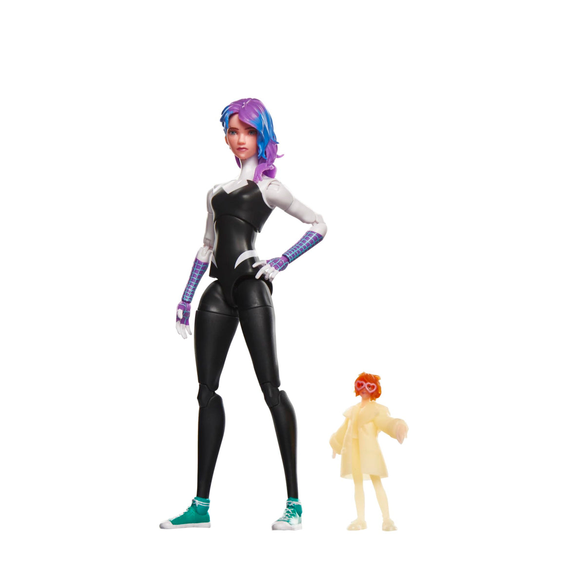Marvel Legends Spider-Gwen includes extra hands for dynamic posing options