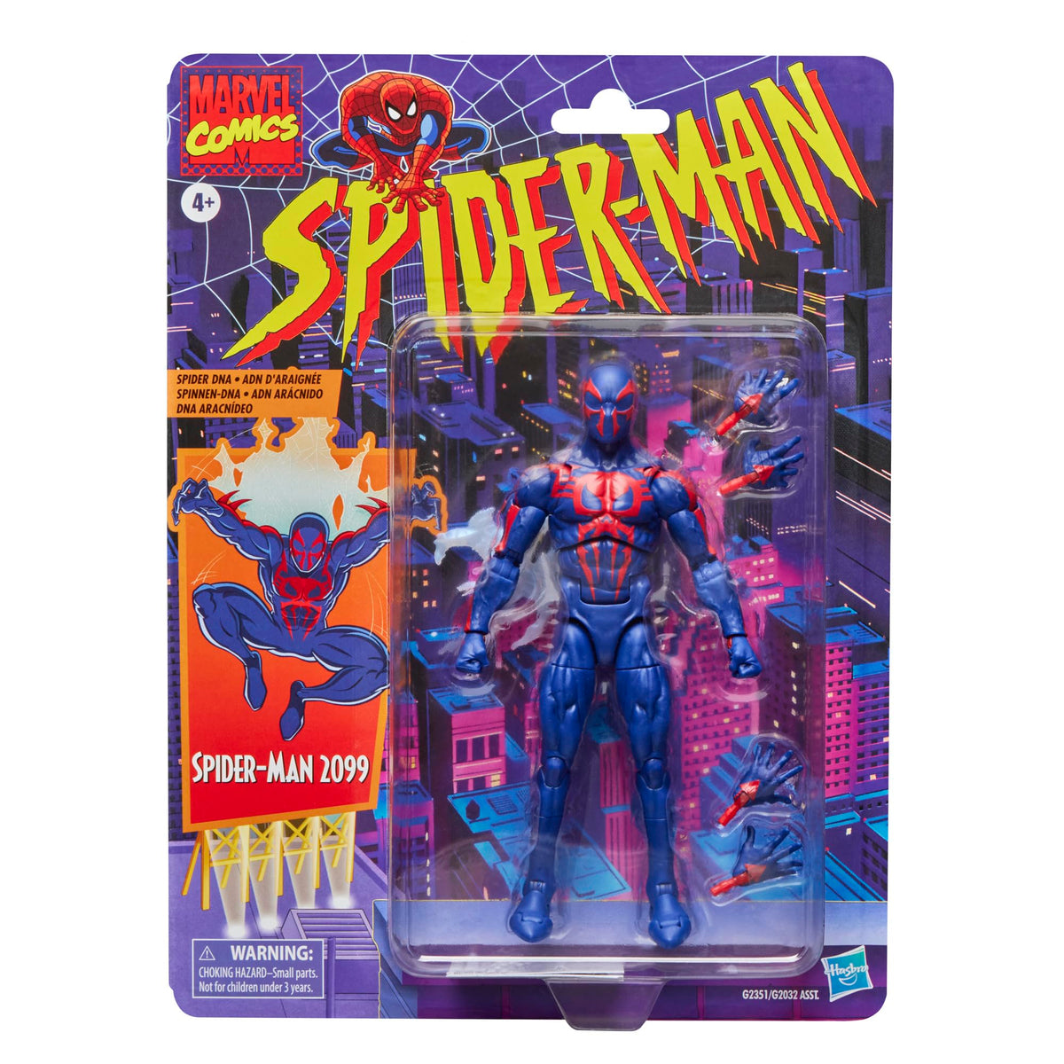 Spider-Man 2099 Marvel Legends figure front view for display
