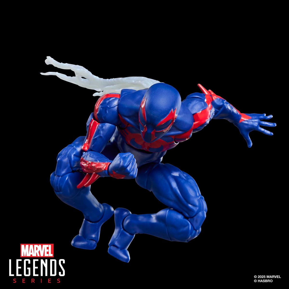 Spider-Man 2099 interchangeable hands and accessories support expressive gestures