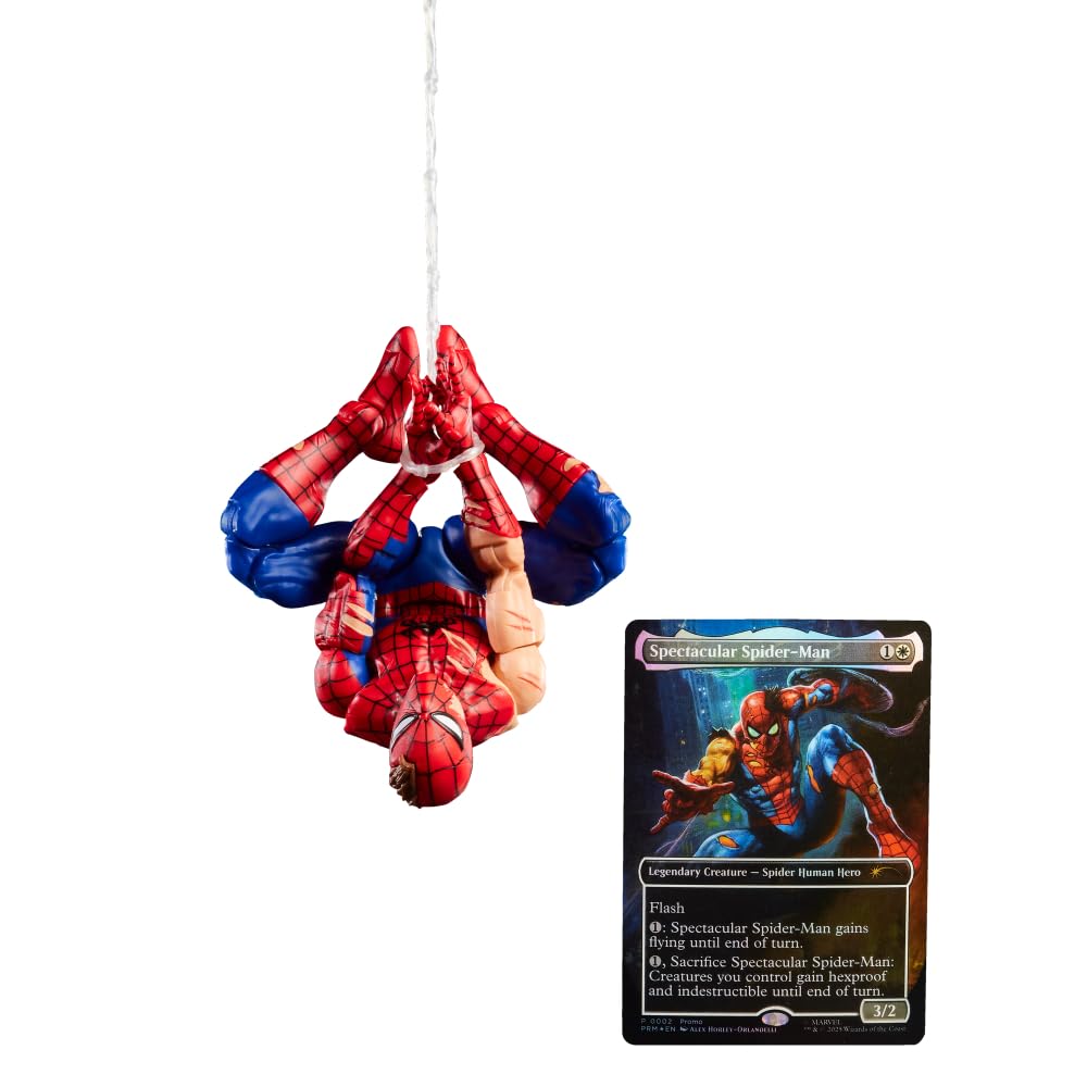 Marvel Legends Spider-Man battle-damaged figure for dynamic display and posing.