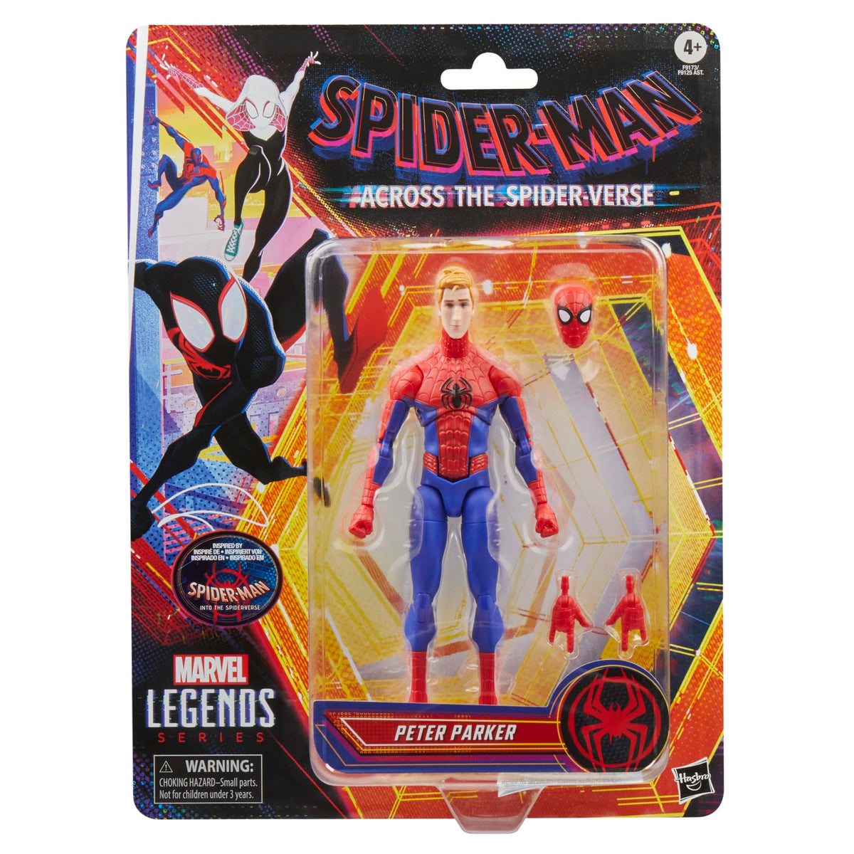Marvel Legends Spider-Man with unmasked Peter Parker head for versatile poses.