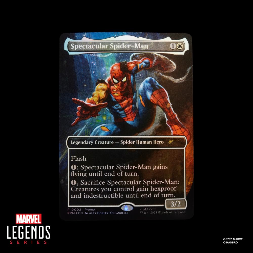 Marvel Legends Spider-Man thwip hands for action poses and web-sling scenes.