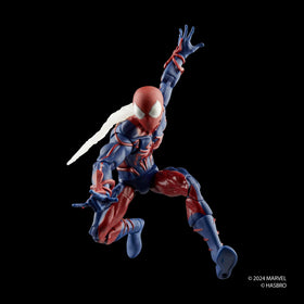 Marvel Legends Spider-Man Unlimited articulation close-up emphasizes over 20 movement points.
