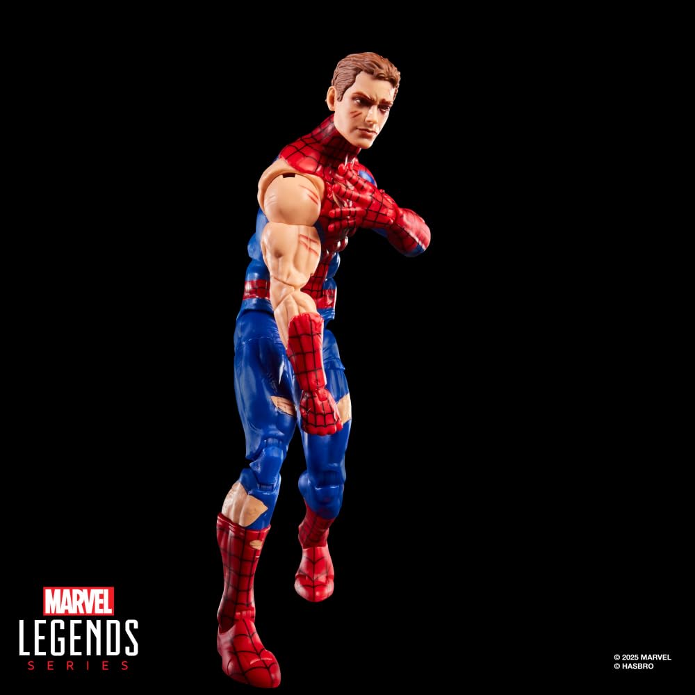 Marvel Legends Spider-Man wall-crawling hands for gravity-defying poses.