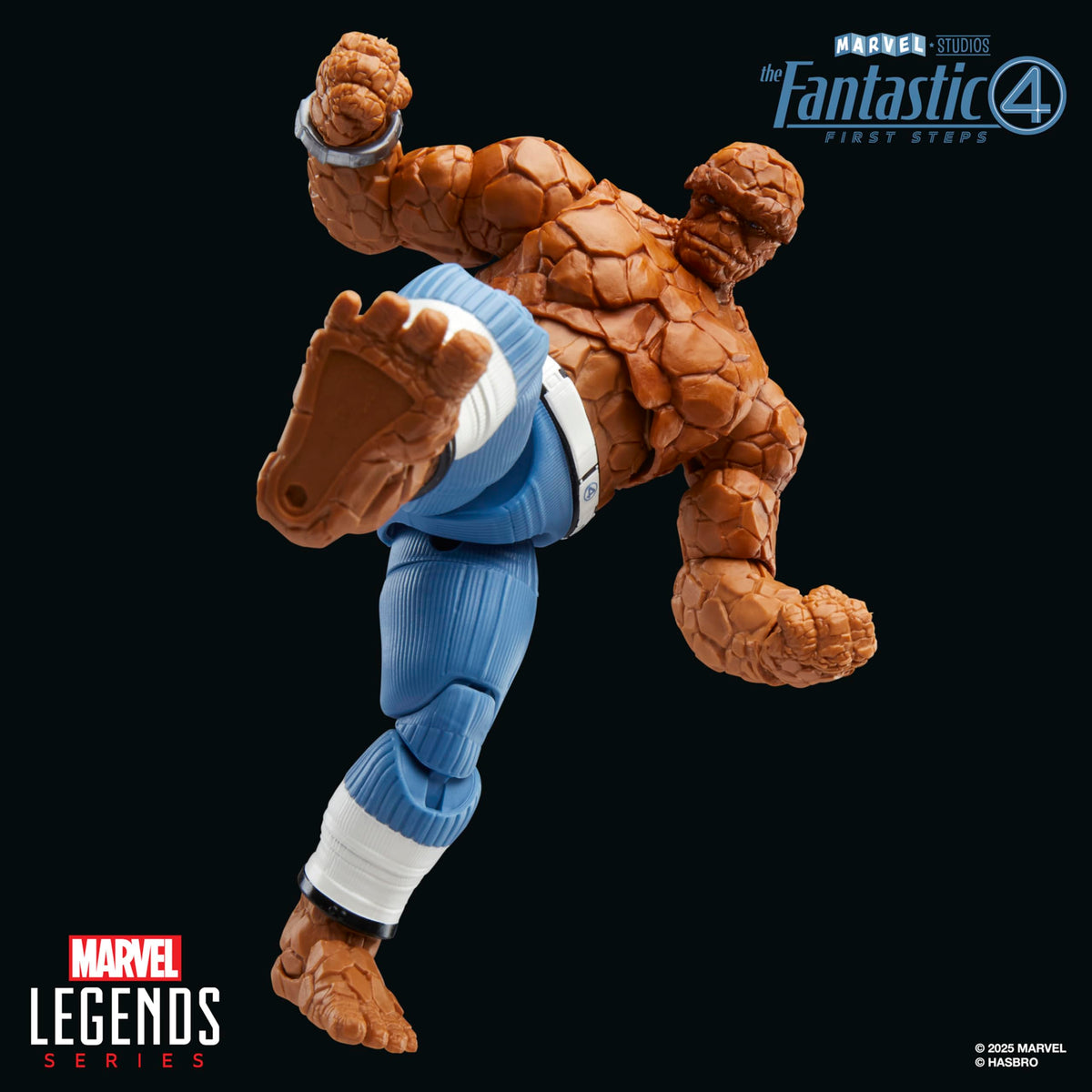 Marvel Legends The Thing First Steps figure includes two alternate hands for action poses