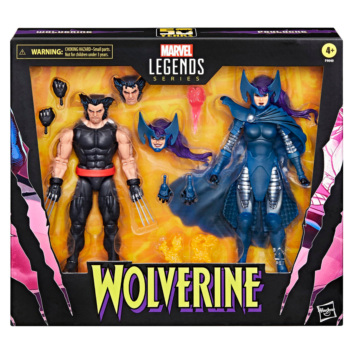 Marvel Legends Wolverine and Psylocke articulation enables dynamic posing