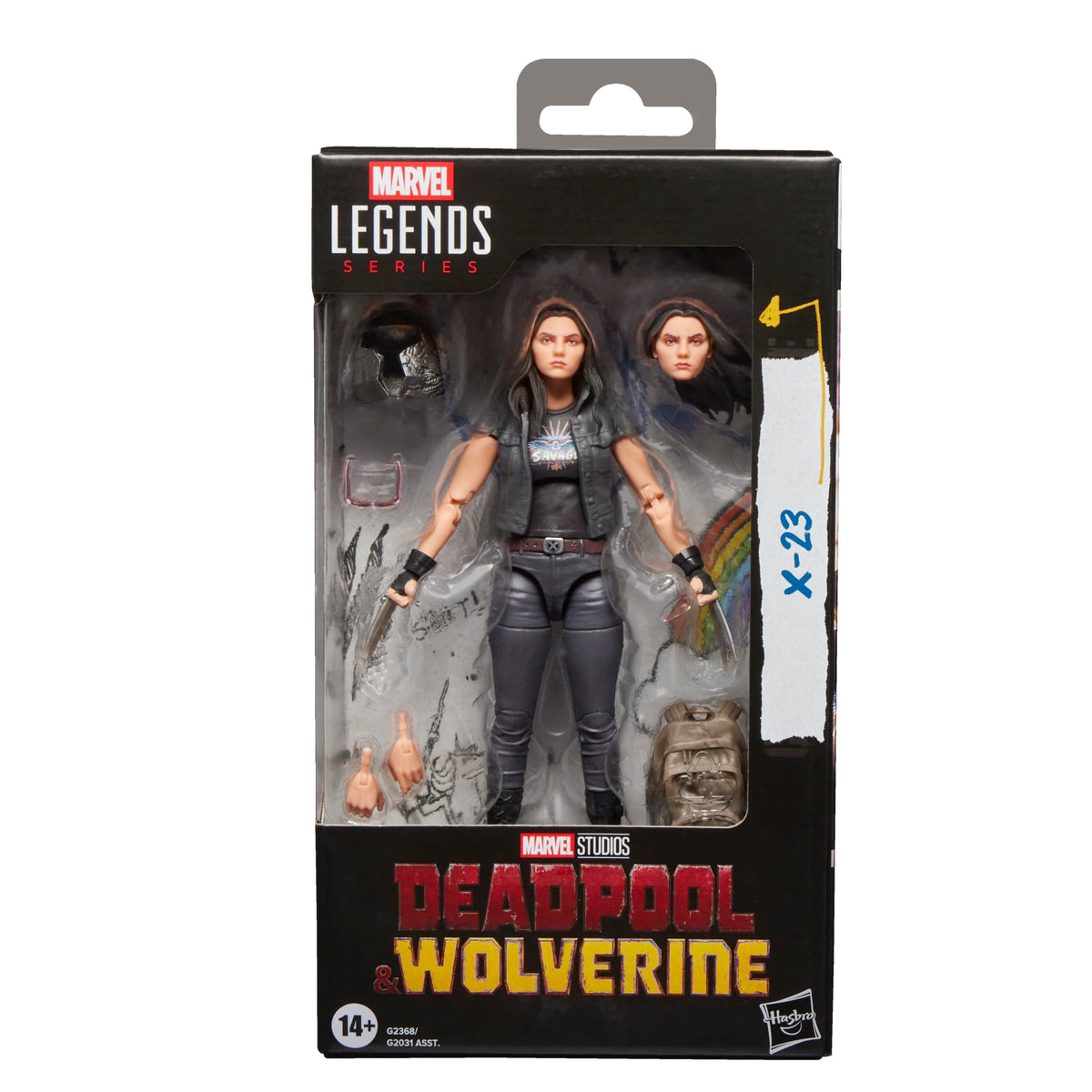 Marvel Legends X-23 front view figure for display and collection