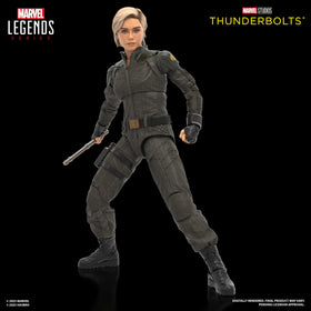 Marvel Legends Yelena Belova and Red Guardian 2-pack in dynamic pose for shelf display