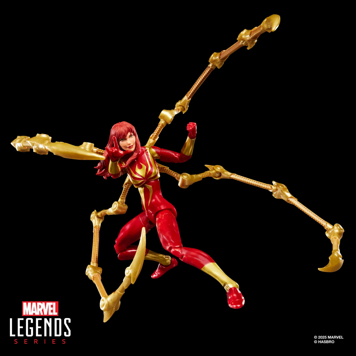Alternate masked head accessory detail on Mary Jane Watson figure.