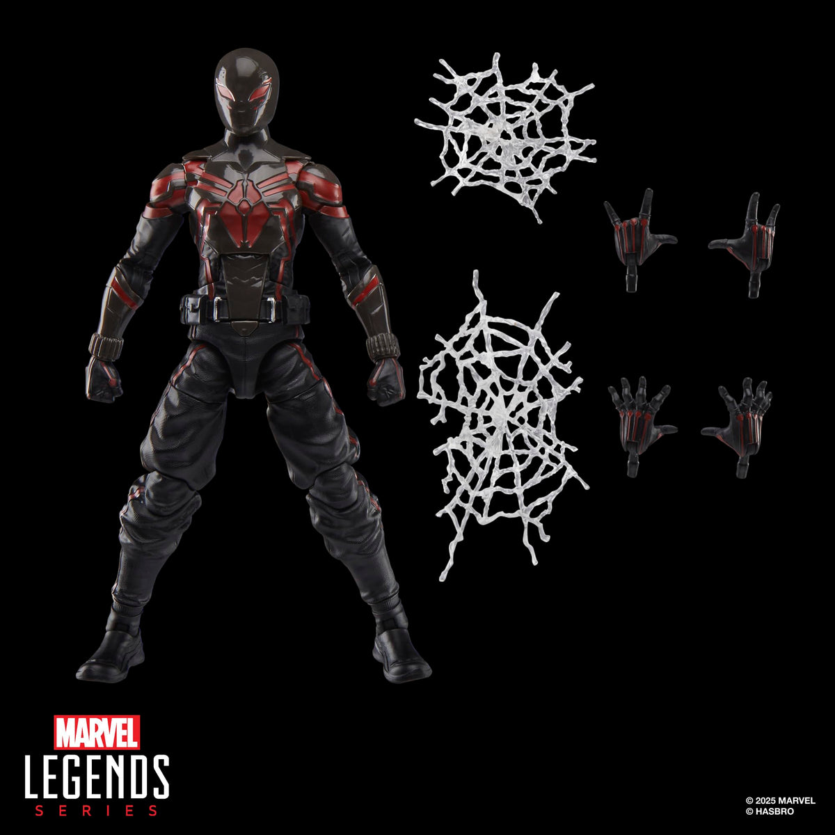 Display-ready Marvel Legends Miles Morales with game-inspired styling.
