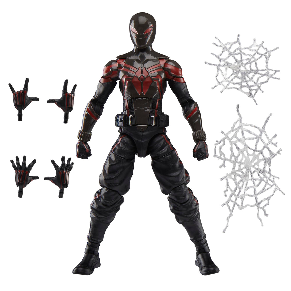 Marvel Miles Morales Brooklyn 2099 figure, front view for display.