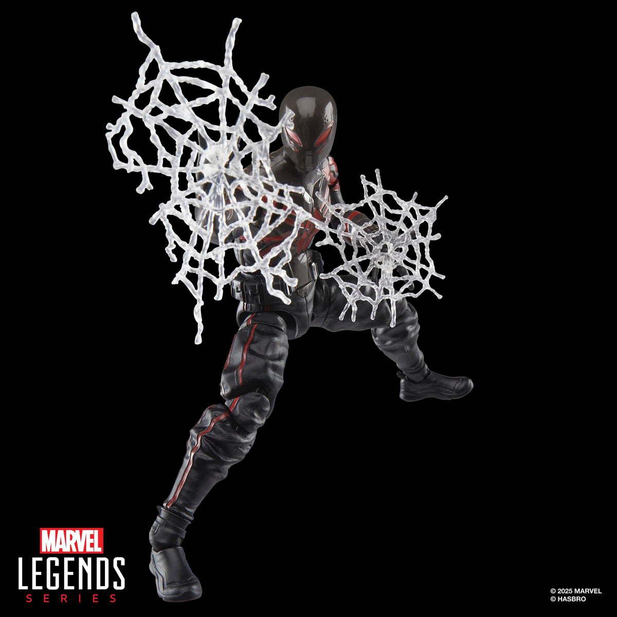Miles Morales Brooklyn 2099 figure, web accessory for dynamic action.