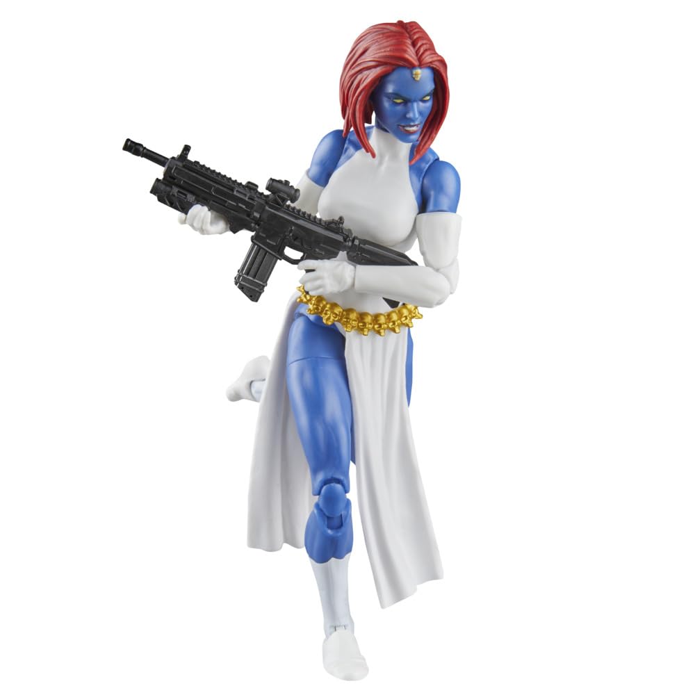 Marvel's Mystique retro blister packaging adds nostalgic charm to display.