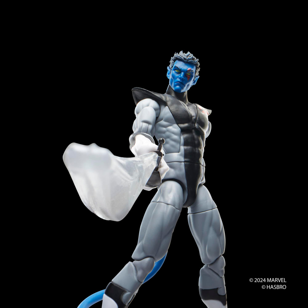 Marvel Nightcrawler 6-inch figure featuring poseable head and limbs for action scenes.