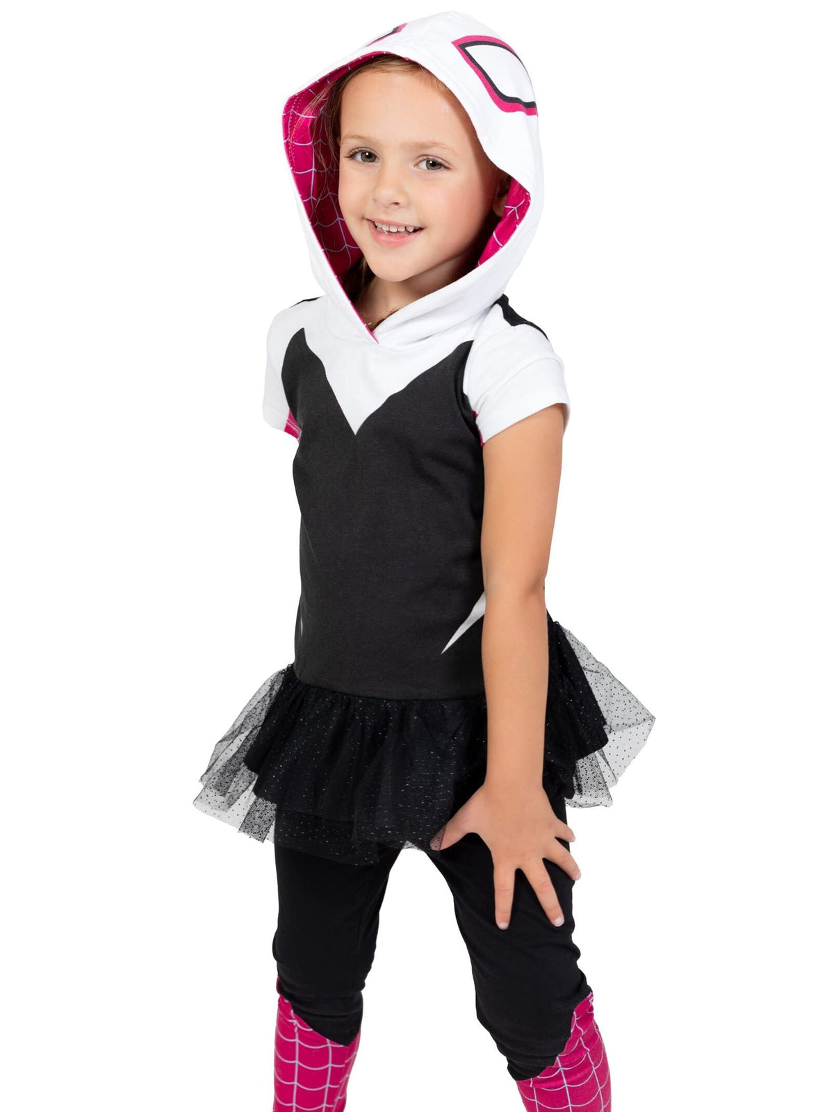 Licensed Marvel toddler cosplay outfit with easy pull-on design
