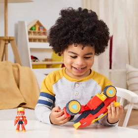 Marvel preschool toy packaging highlights easy-to-use, kid-safe design.
