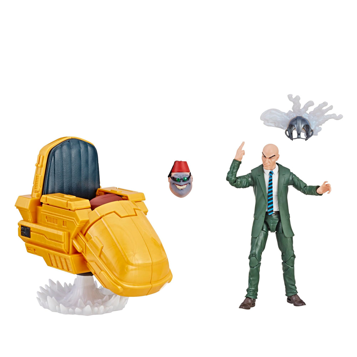 Marvel Professor X hover chair front view for dynamic display and poseability