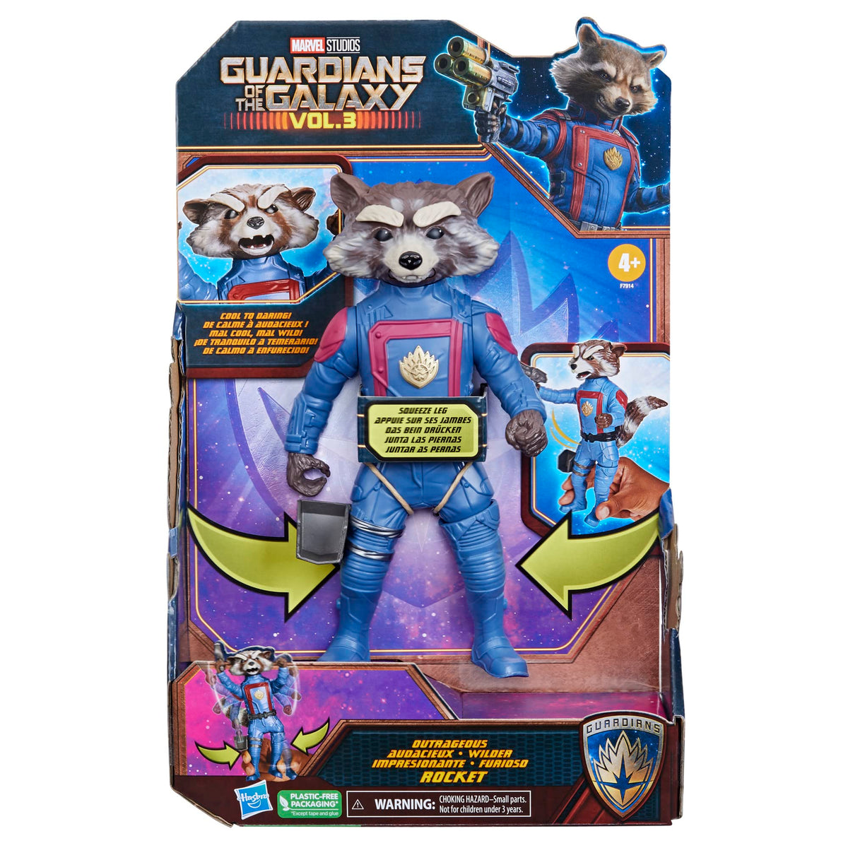 Marvel Rocket tail feature enables dynamic, action-ready poses
