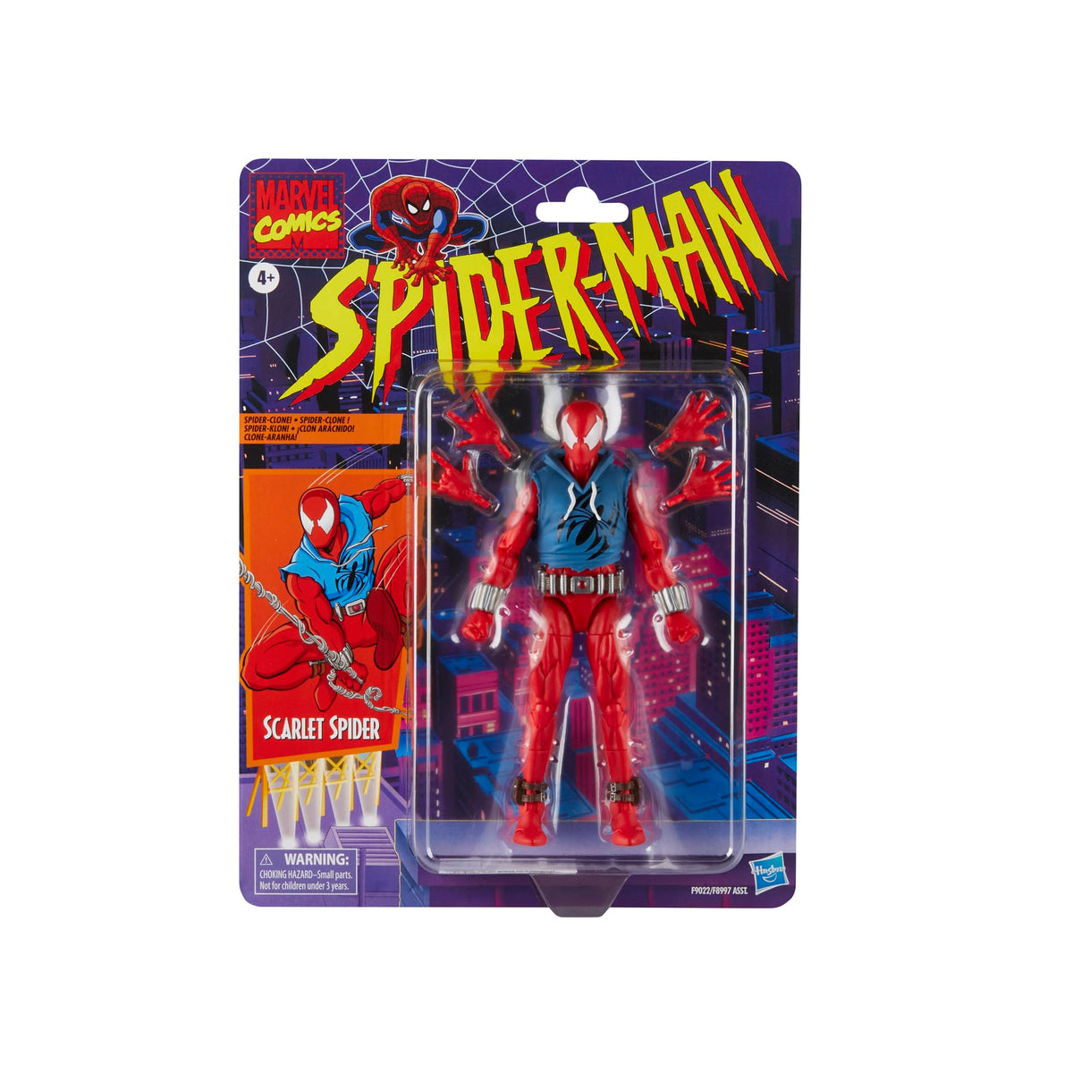 Marvel Scarlet Spider articulation close-up shows 20+ joints for dynamic poses