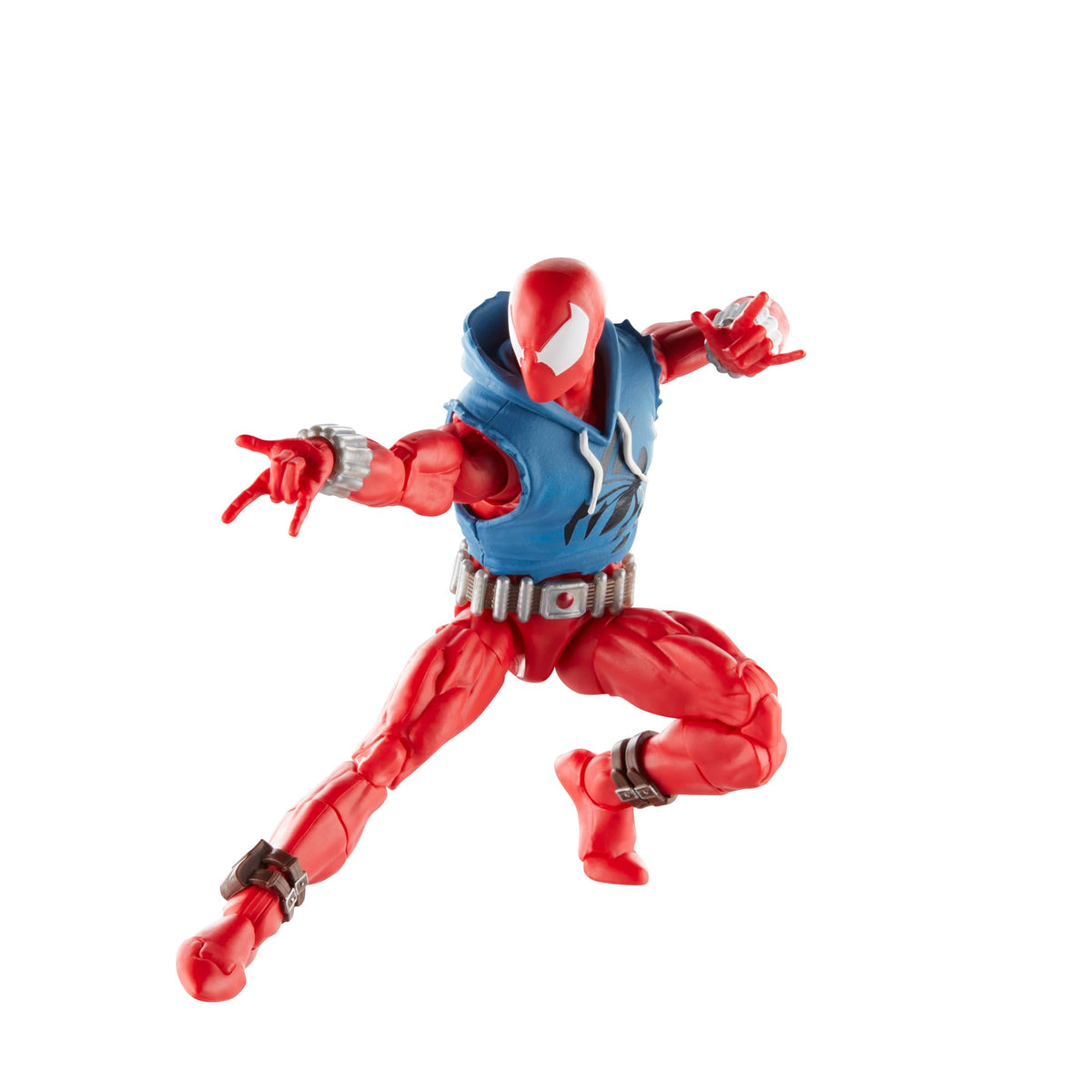 Marvel Scarlet Spider poseable figure ready for dynamic shelf posing