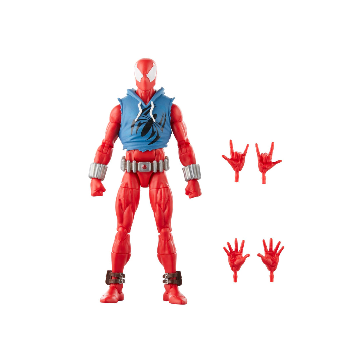Marvel Scarlet Spider figure front view for display and posing