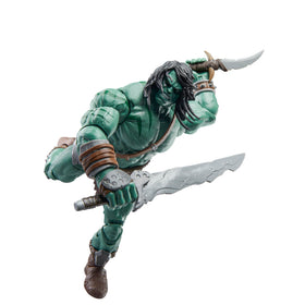 Marvel Skaar figure articulation enables multiple dynamic poses on shelves.