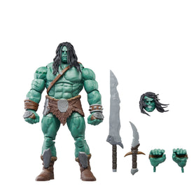 Marvel Skaar figure hands highlight interchangeable accessories for dynamic posing.