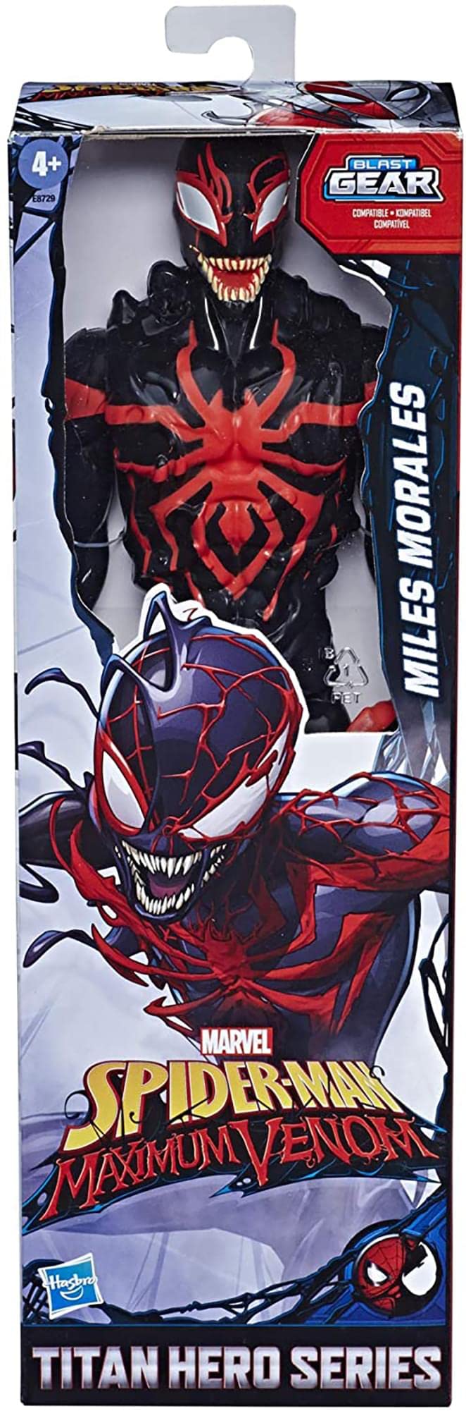 Marvel SPD MAX Venom Titan Miles Morales detailed sculpt emphasizes collector-worthy craftsmanship.