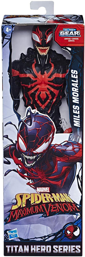 Marvel SPD MAX Venom Titan Miles Morales detailed sculpt emphasizes collector-worthy craftsmanship.