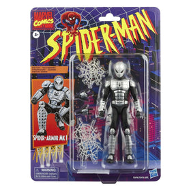 Marvel Spider-Armor Mk I retro cardback packaging for collectors.