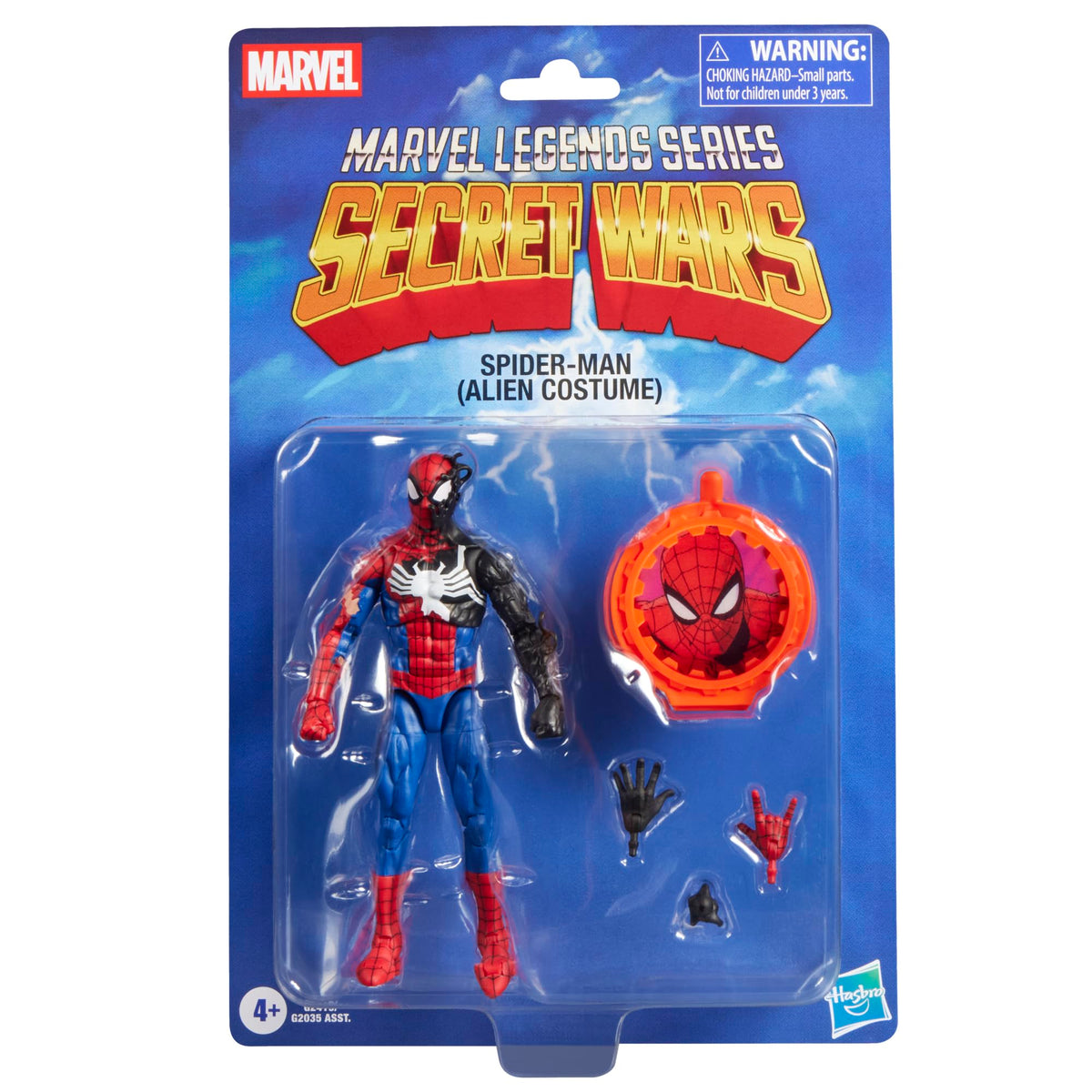 Marvel Spider-Man Alien Costume action figure with poseability for display