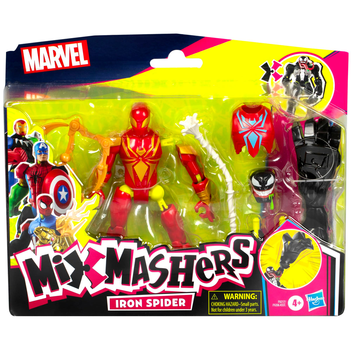 Marvel Spider-Man MixMashers universal connectors enabling durable mashups across the toy line