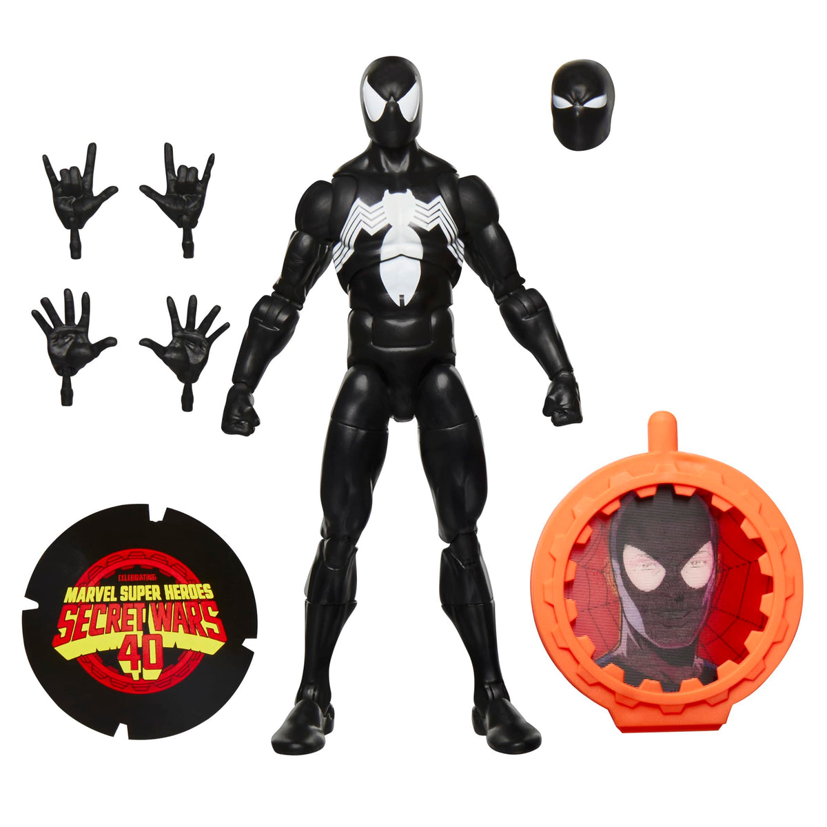 Marvel Spider-Man Secret Wars figure front view, ideal for display and imaginative play.