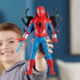 Marvel Spider-Man Thwip Blast figure posing for imaginative web-sling adventures.