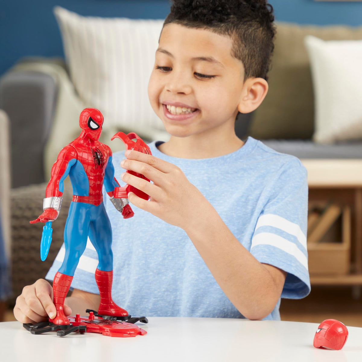 Marvel Spider-Man Thwip Blast gift-ready packaging for young fans.