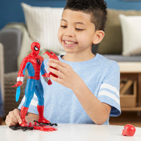Marvel Spider-Man Thwip Blast gift-ready packaging for young fans.