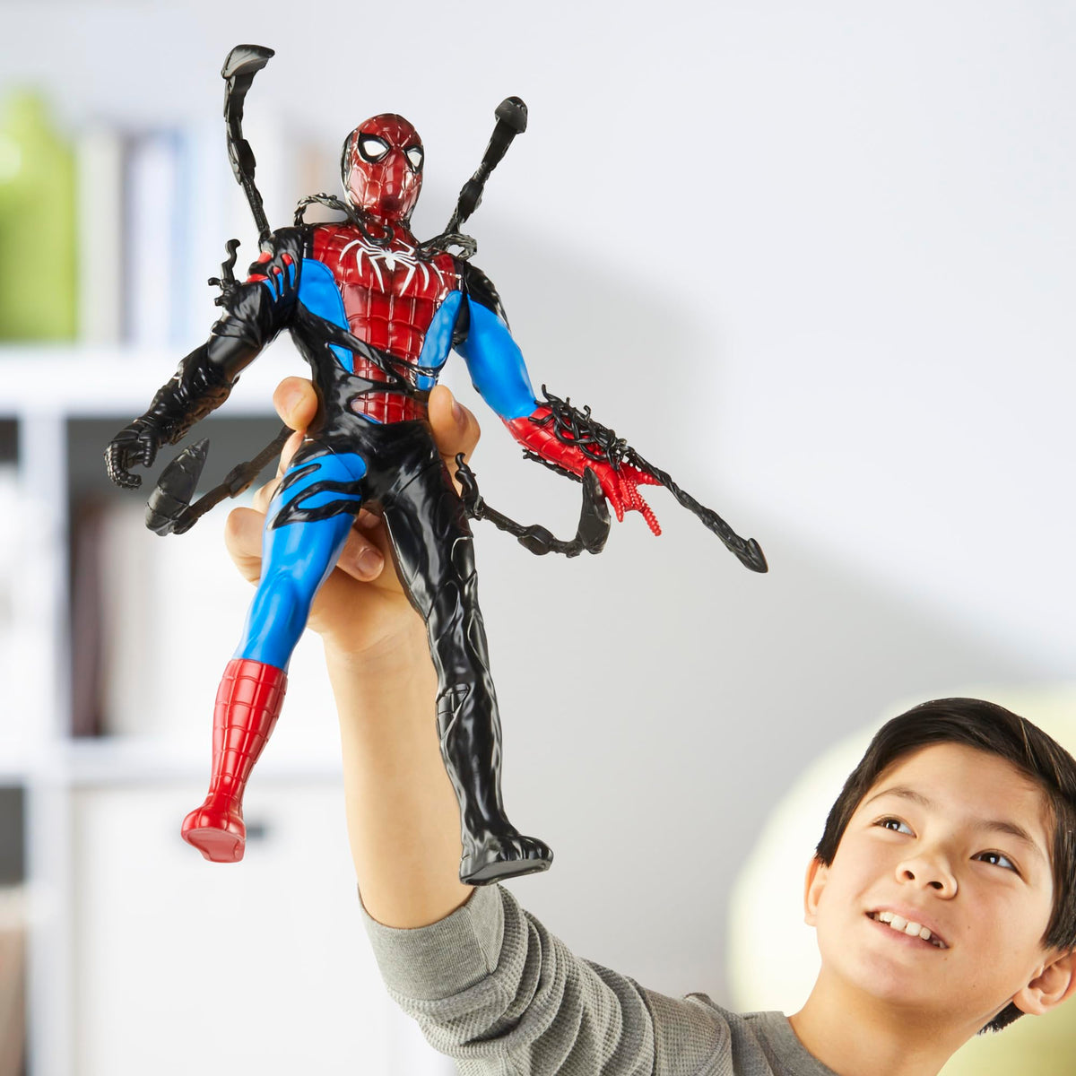 11-inch tall Marvel Spider-Man figure for big hero play.