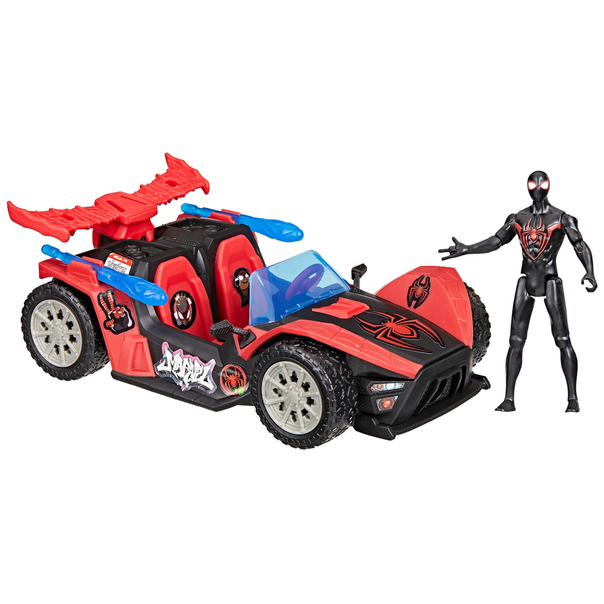 Marvel Spider-Man VenomVersus Remix Racer front view with sleek red-and-black design for epic play