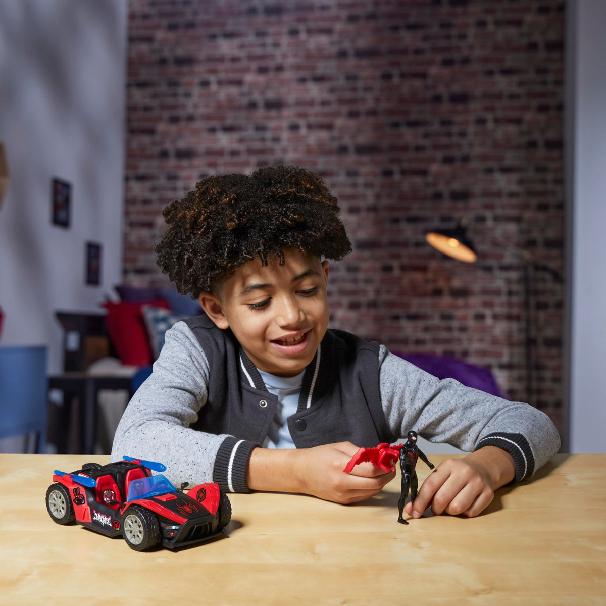 Gift-ready Marvel toy box featuring Spider-Man and Miles Morales
