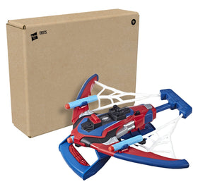 Marvel Spider-Man Web Shots Spiderbolt blaster darts loaded for launch