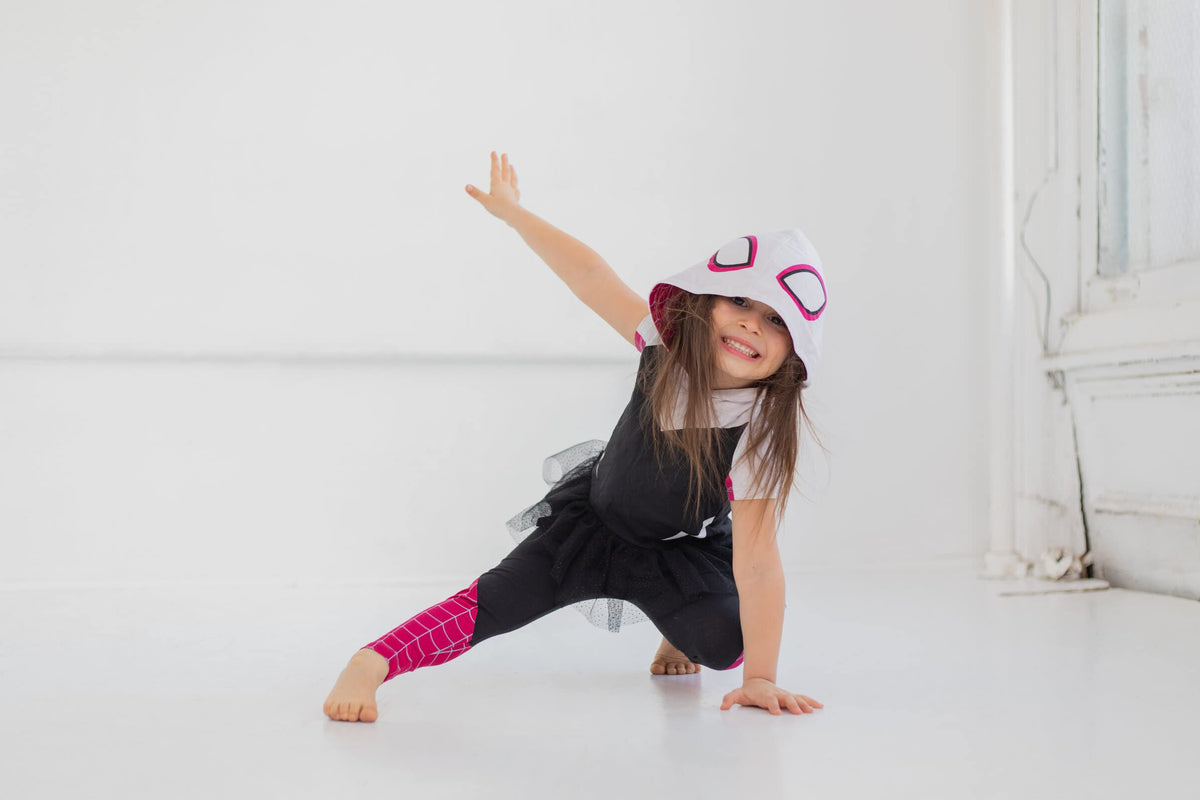 Elastic waist on Marvel Spider-Verse leggings for easy, secure fit