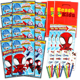 Marvel Spidey activity pack in travel case, ideal party favors for kids