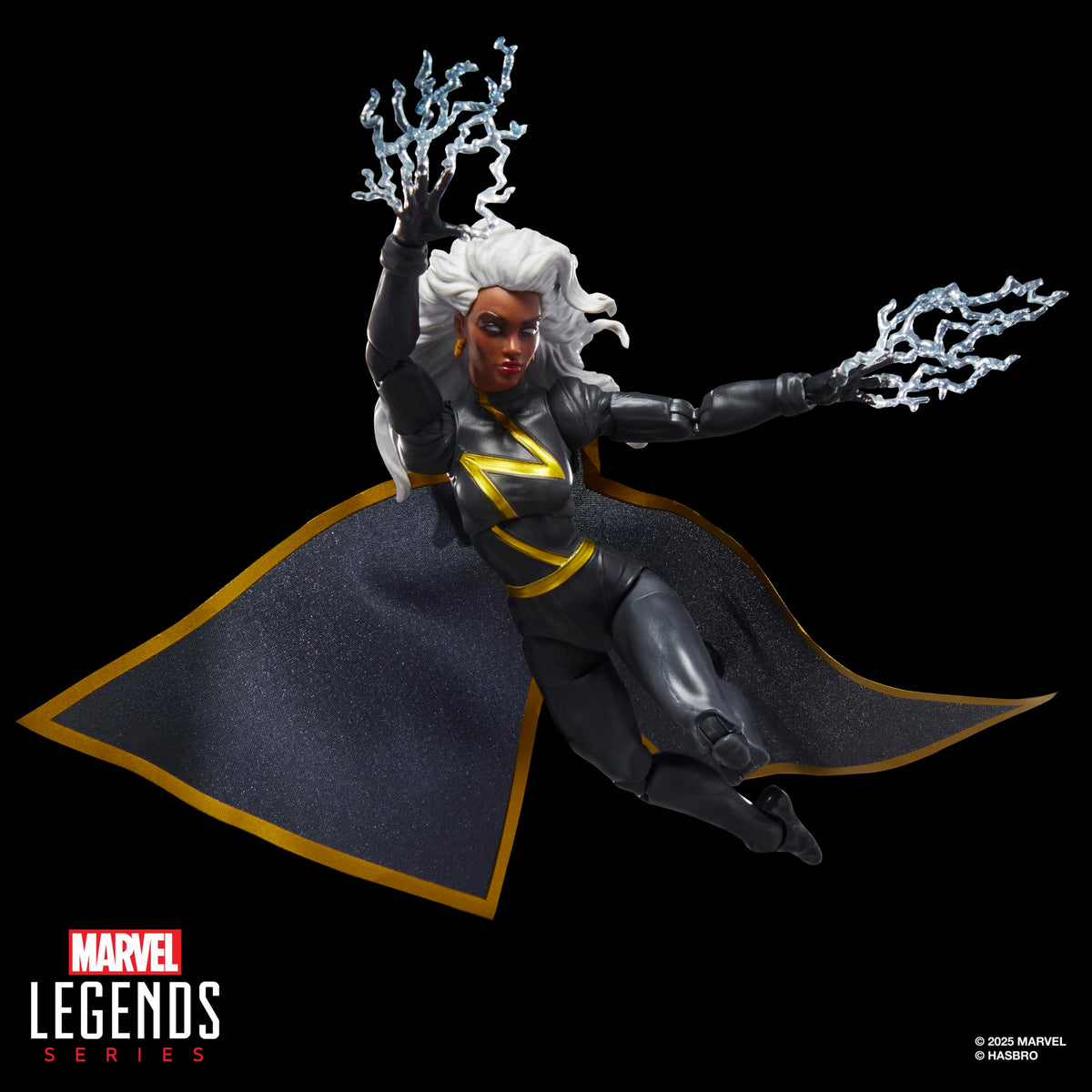 Hands with lightning effects on Marvel Storm figure for dramatic action poses