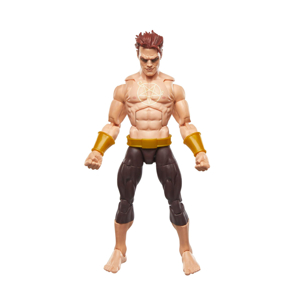 Marvel Legends Daimon Hellstrom accessories showcase including hands and trident