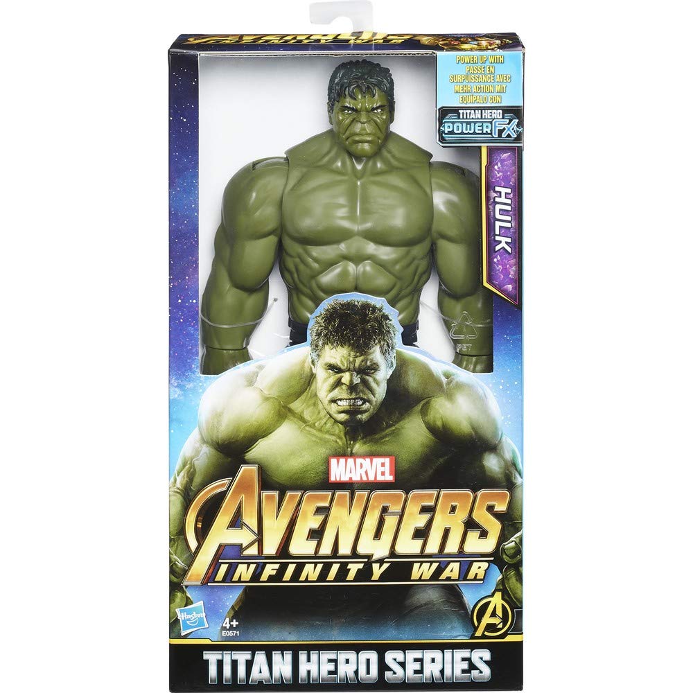 Titan Hero Series Hulk shown as part of a collectable display