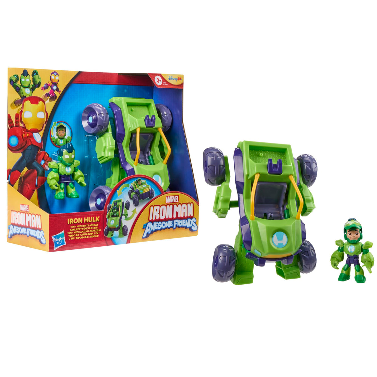Marvel toy car-mech playset supports quick conversion play