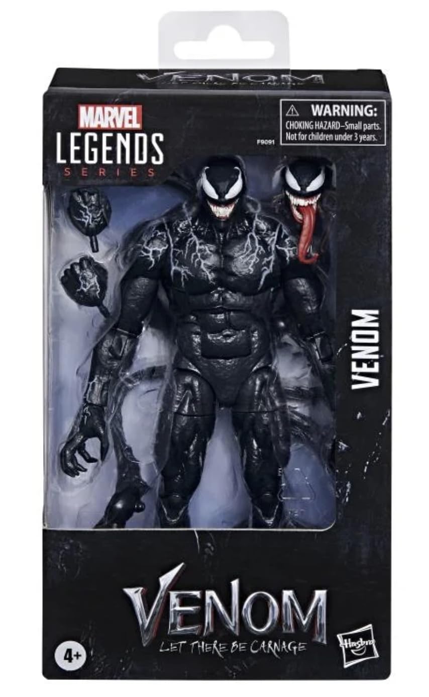 Marvel Legends Venom Let There Be Carnage figure front view for display and collection