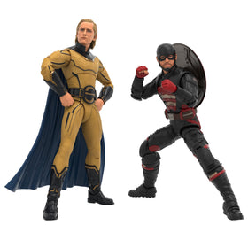 Marvel Legends John F. Walker and Sentry front view emphasizes accurate display presence